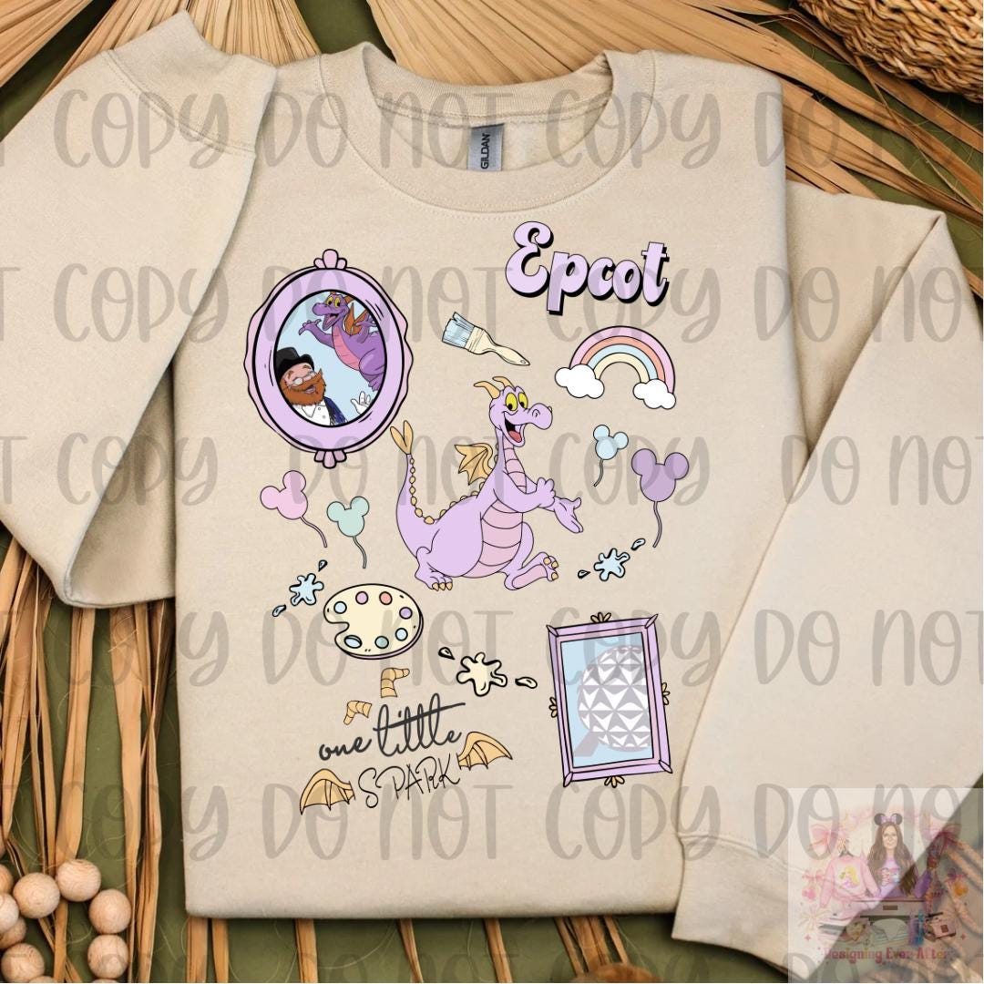 Vintage Cute Little Purple Dragon One Little Spark Shirt