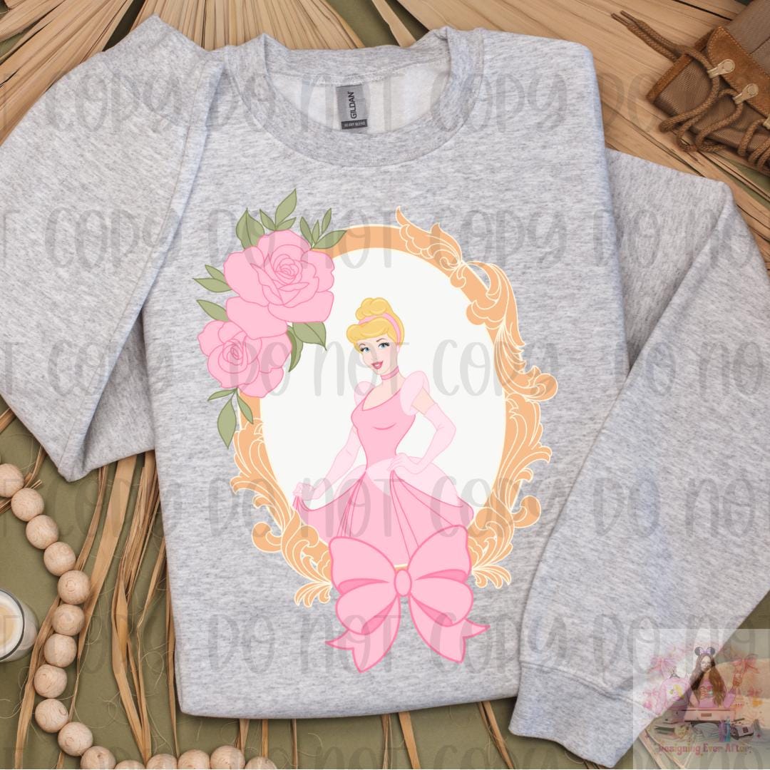 Blonde Slipper Princess Coquette Frame Bow Shirt