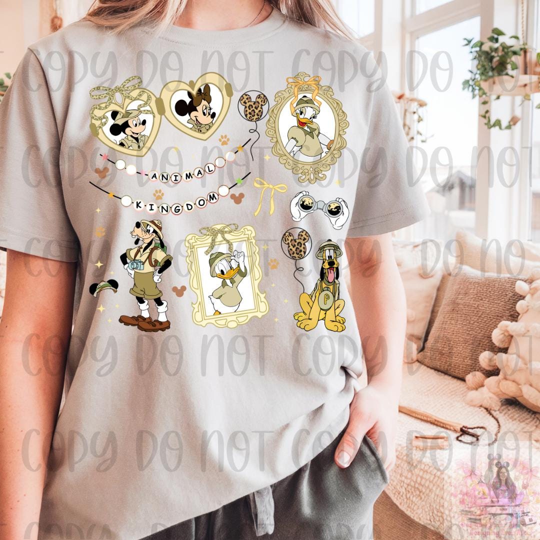 Coquette Bow Locket Mouse and Friends Safari Shirt
