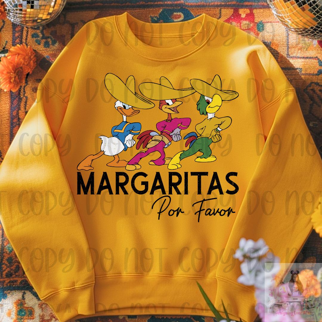 Margaritas Por Favor Cartoon Ducks Shirt