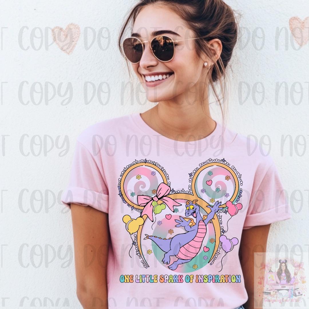 Adorable Little Purple Dragon One Little Spark of Imagination Shirt