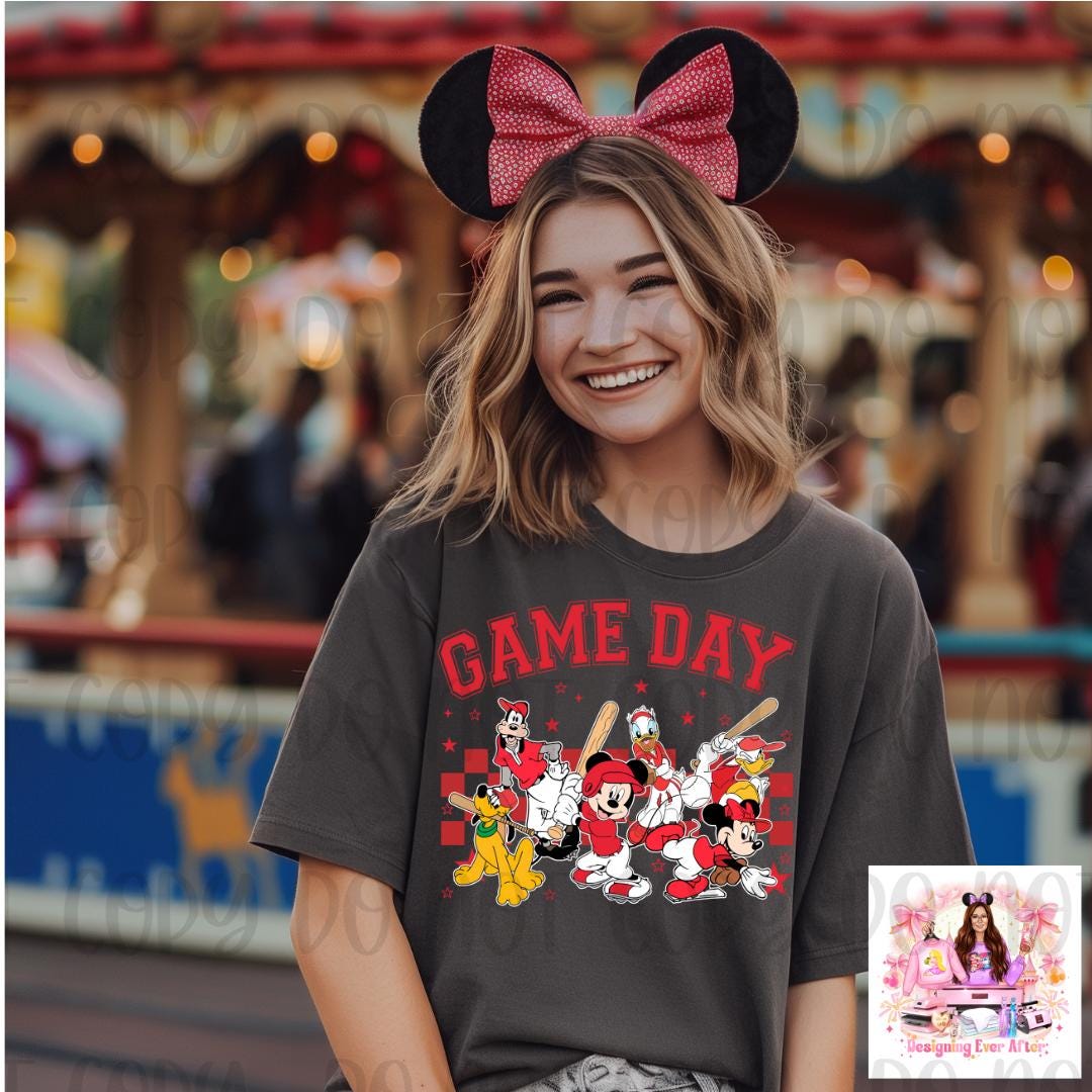 Magical Mouse and Friends Game Day Baseball Shirt