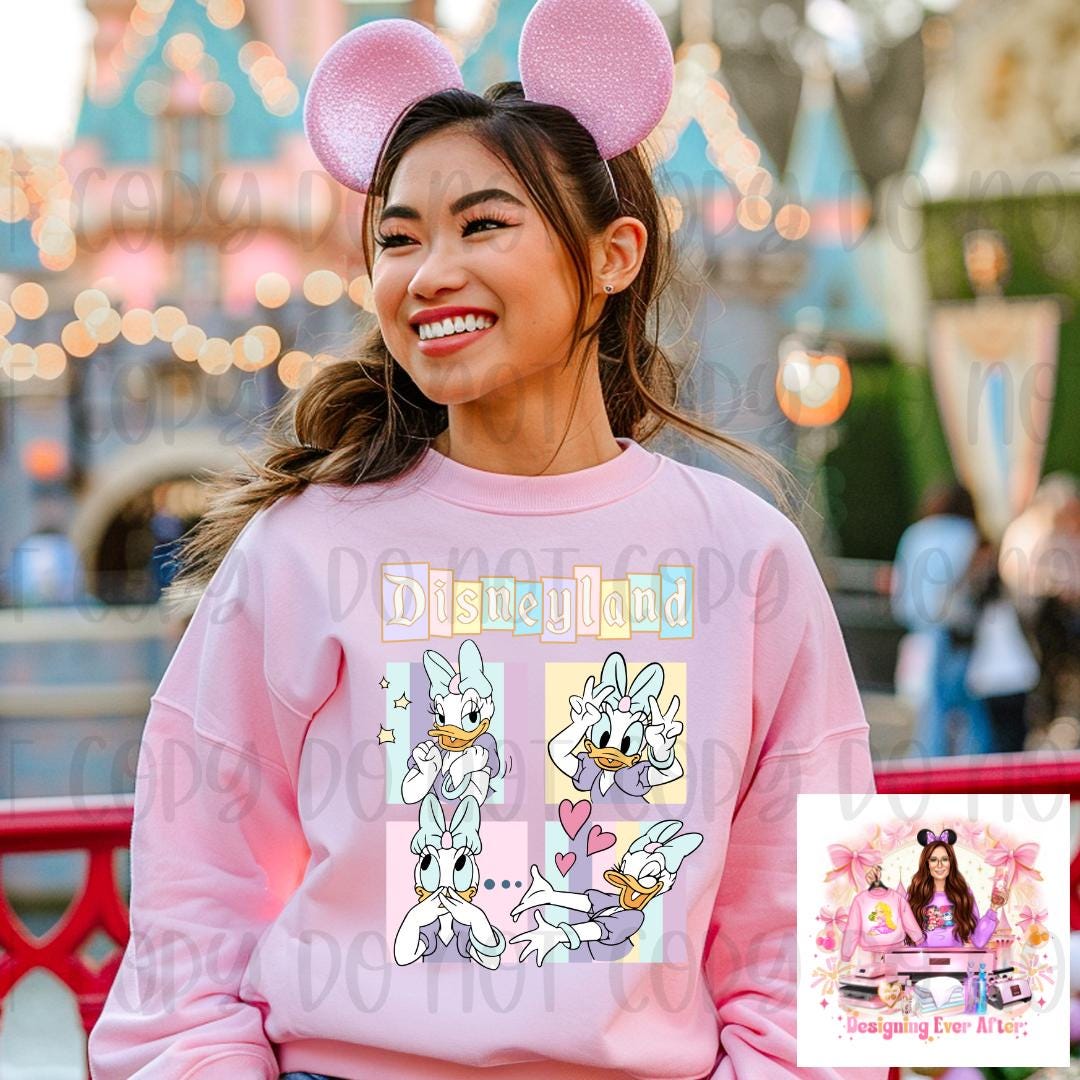Vintage D Land Magical Duck Collage Shirt