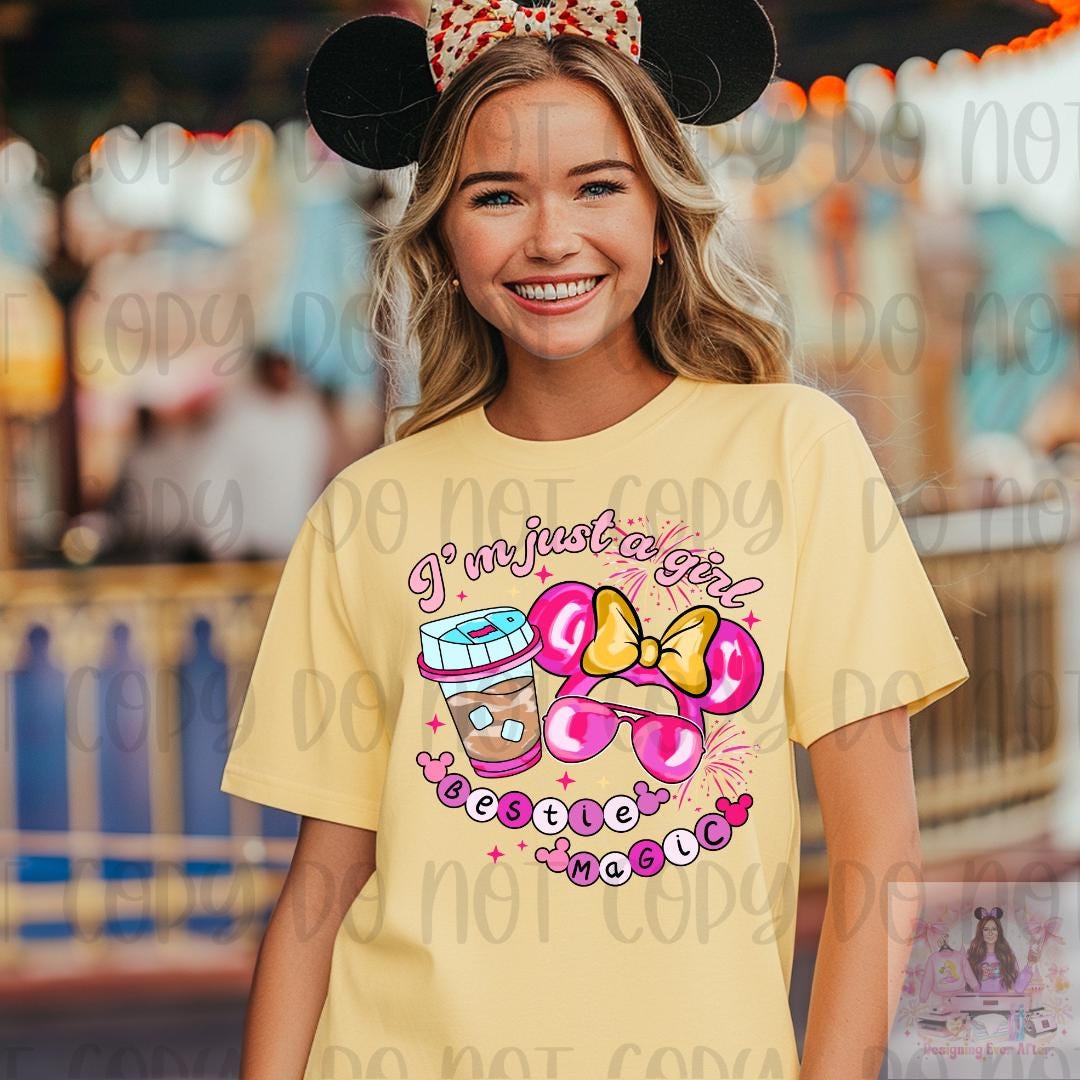 I'm Just a Girl Mouse Girly Bestie Magic Shirt