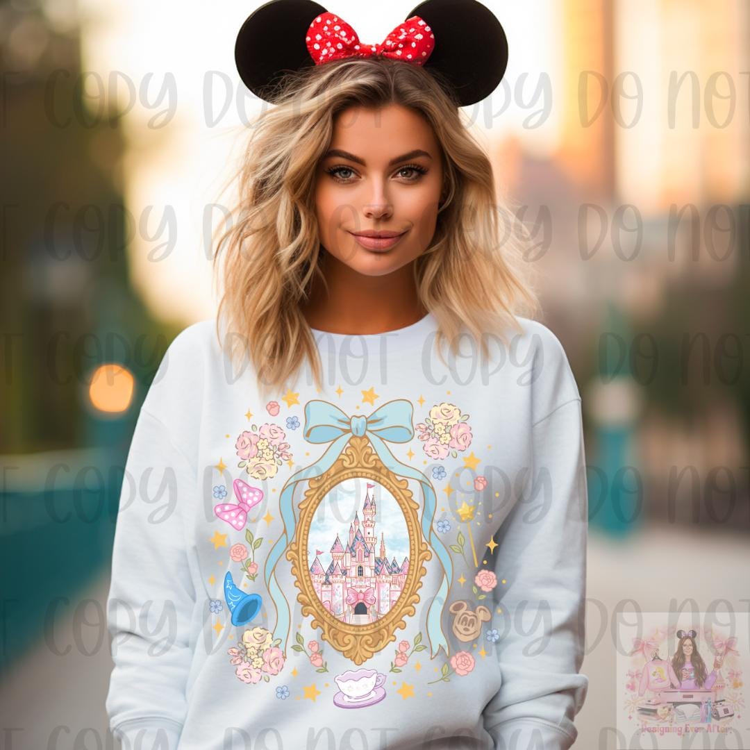 Coquette Fairytale Magical Castle Bow Frame Shirt