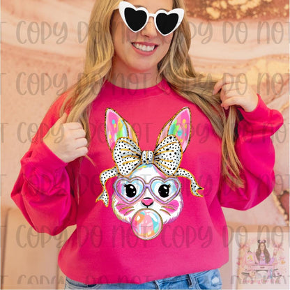 Easter Bunny Blowing Bubble Gum Shirt