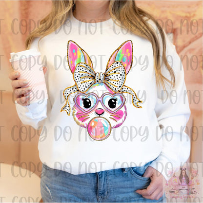 Easter Bunny Blowing Bubble Gum Shirt