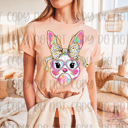 Easter Bunny Blowing Bubble Gum Shirt