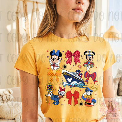 Cruise Coquette Bow Magical Mouse and Friends Shirt