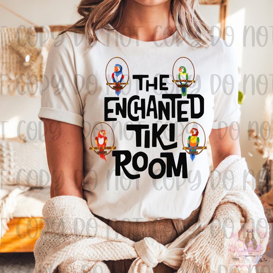 Fun Tiki Room All The Birds Sing Words Shirt