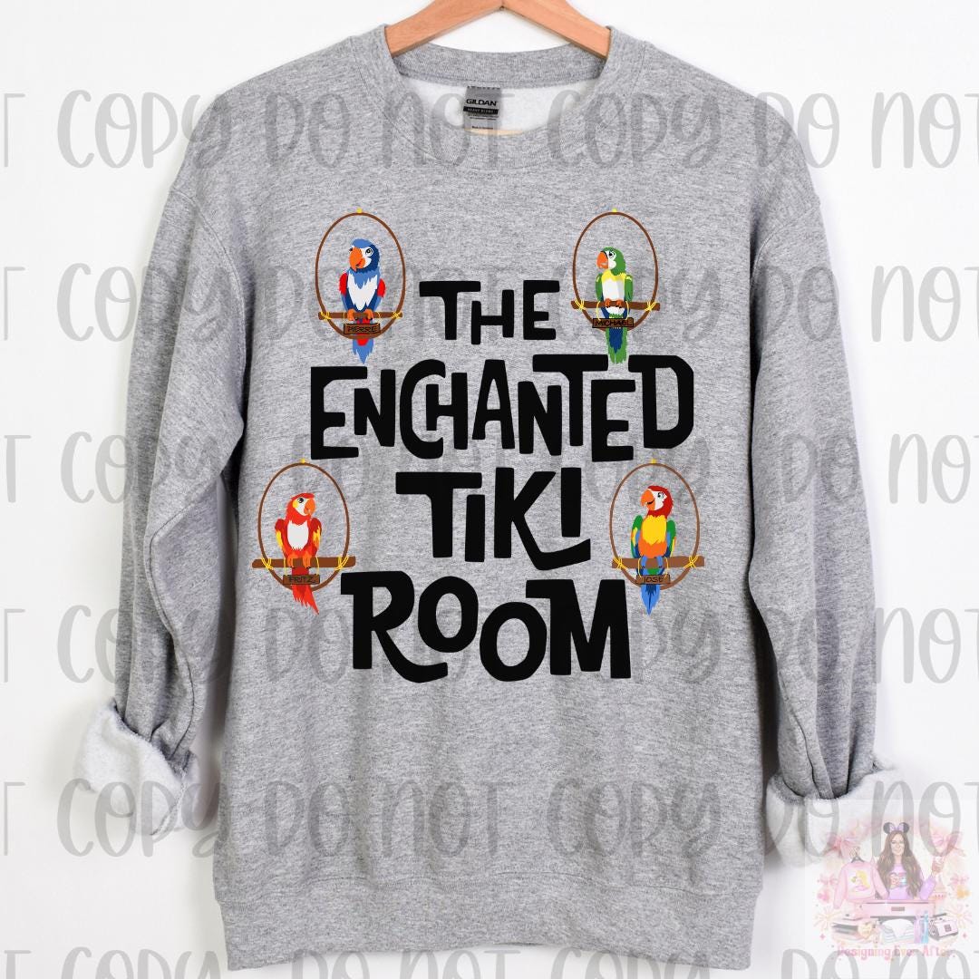 Fun Tiki Room All The Birds Sing Words Shirt
