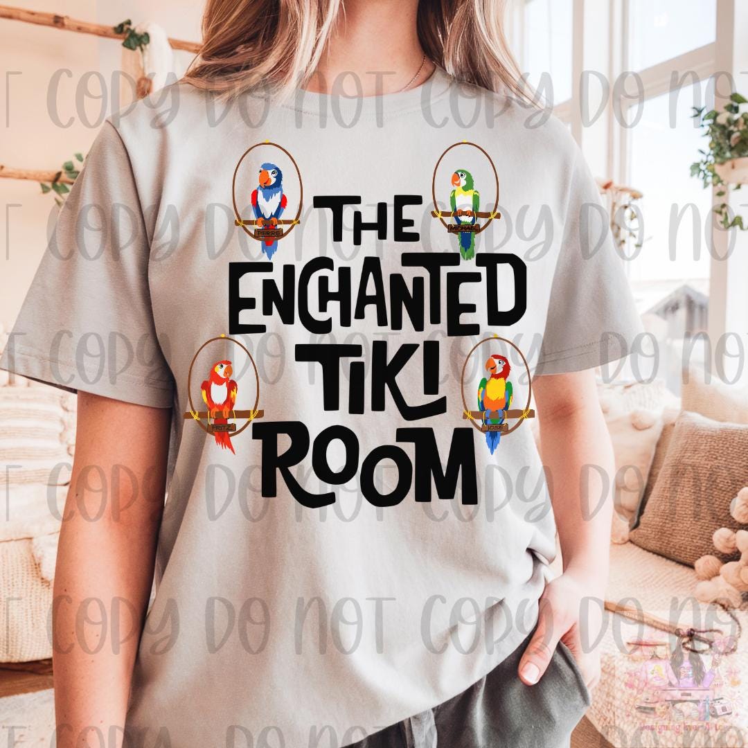 Fun Tiki Room All The Birds Sing Words Shirt