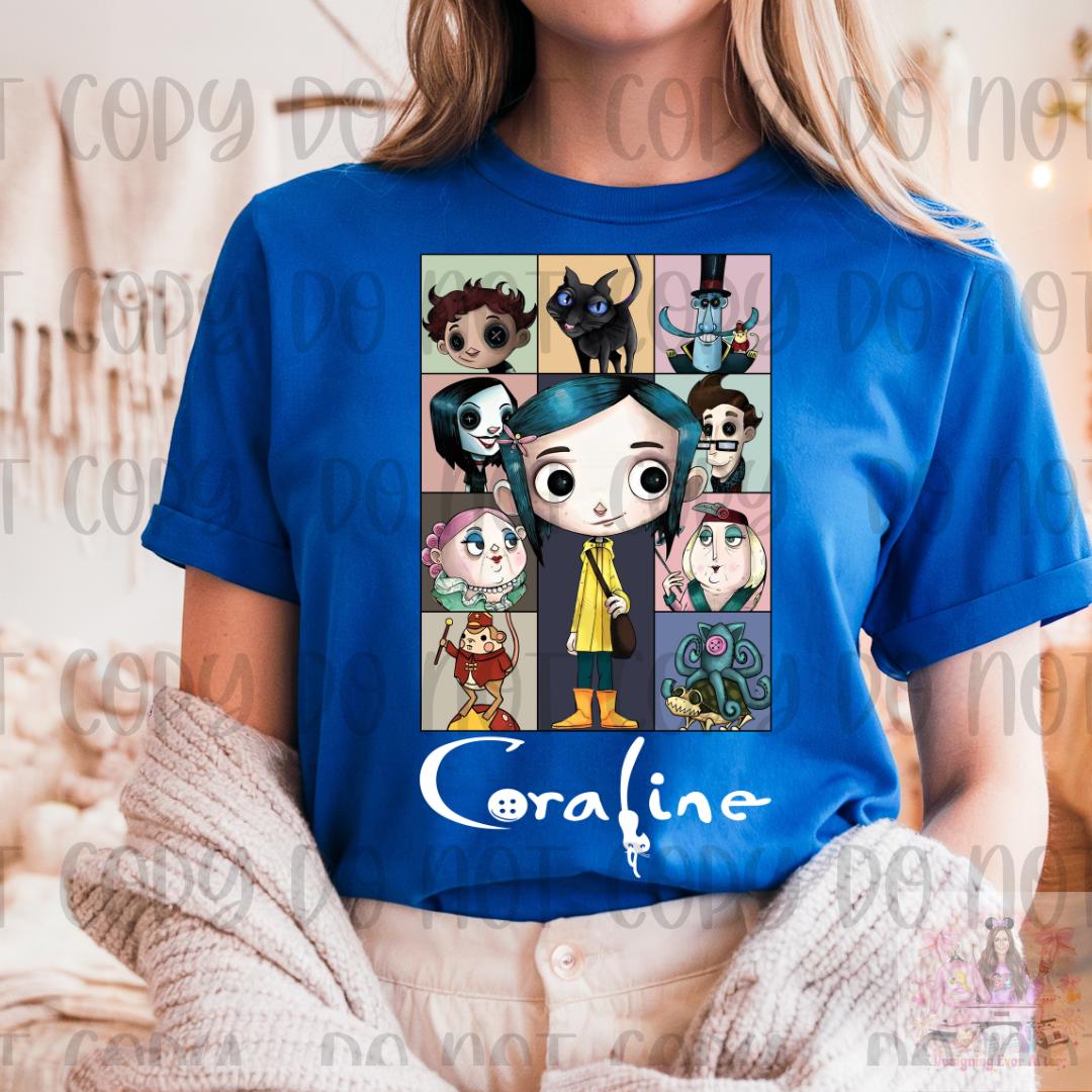 Coraline Cartoon Spooky Doll Movie Shirt