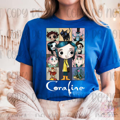 Coraline Cartoon Spooky Doll Movie Shirt