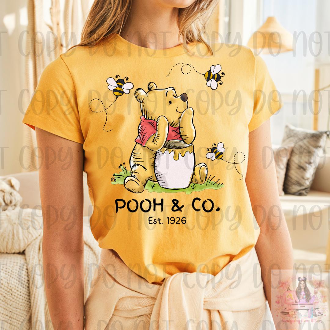 Honey Co. Est. 1926 Adorable Bear with Honey and Bee Shirt
