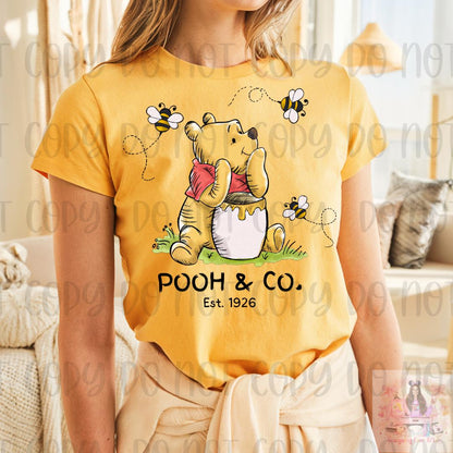 Honey Co. Est. 1926 Adorable Bear with Honey and Bee Shirt
