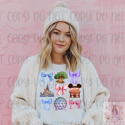 Coquette Bows Theme Parks Shirt
