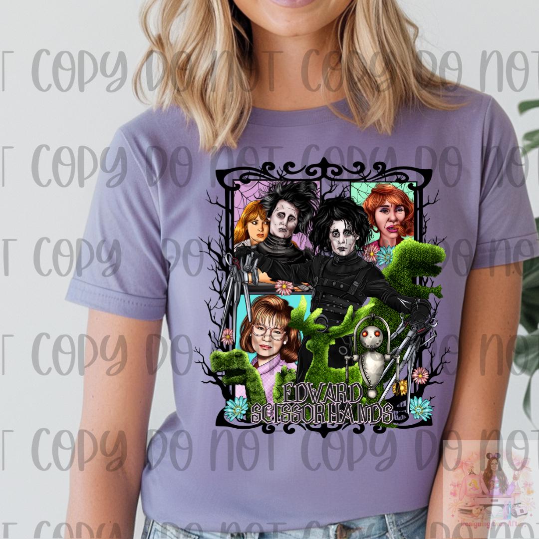 Dark 90s Movie Boy with Scissor Hands Shirt