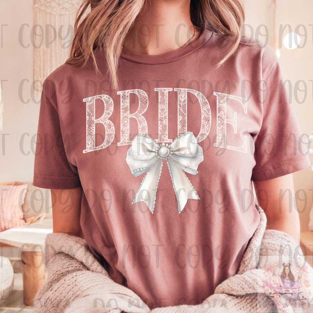 Coquette Bow Wedding Bride to Be Shirt