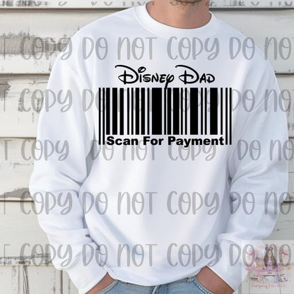 Dad Scan For Payment Mouse Family Trip Dad Shirt