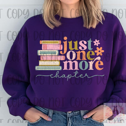 Just One More Chapter Bookworm Shirt
