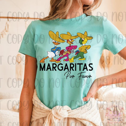 Margaritas Por Favor Cartoon Ducks Shirt