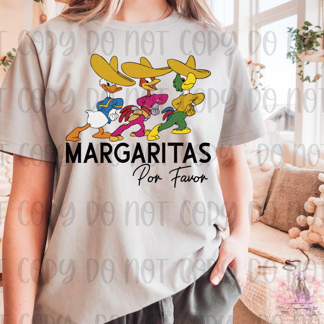 Margaritas Por Favor Cartoon Ducks Shirt