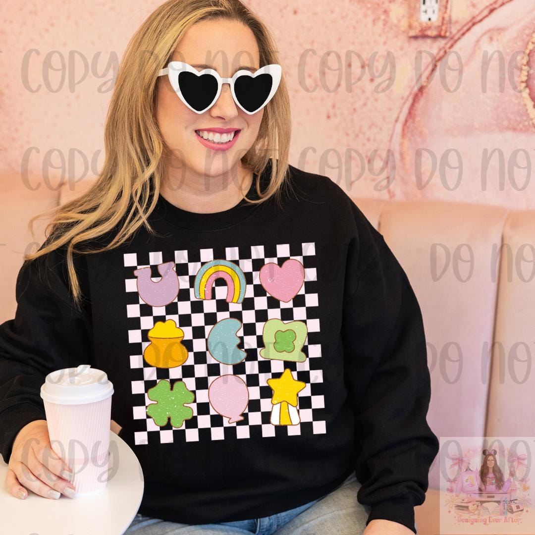 Checkered Lucky Charms St Patrick's Day Shirt