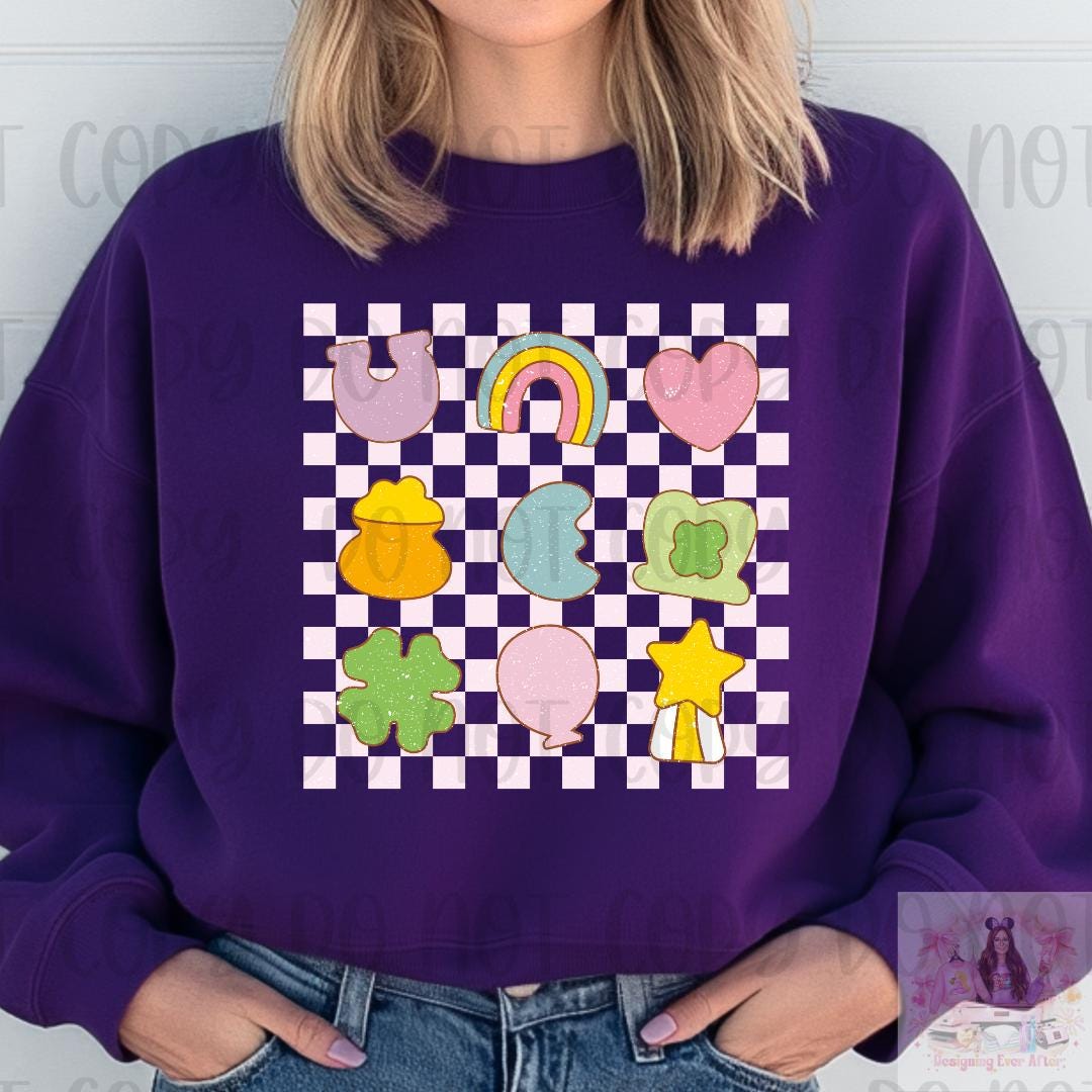 Checkered Lucky Charms St Patrick's Day Shirt