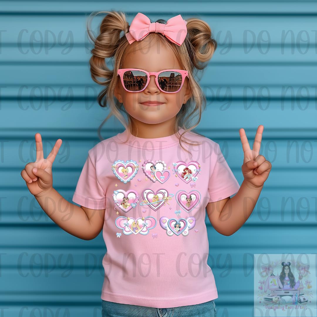 Sweet Girls Club With Magical Heart Mirror Bow Shirt