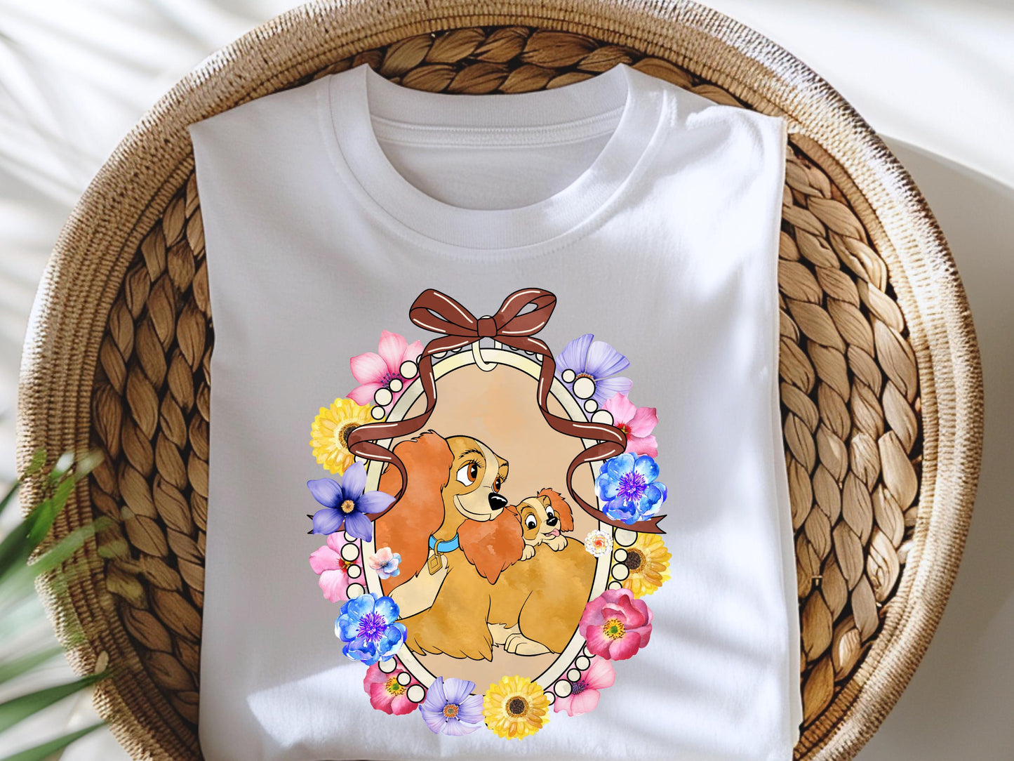 Vintage Magical Mirror Bow Mom and Baby Shirt