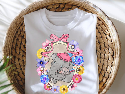 Vintage Magical Mirror Bow Mom and Baby Shirt