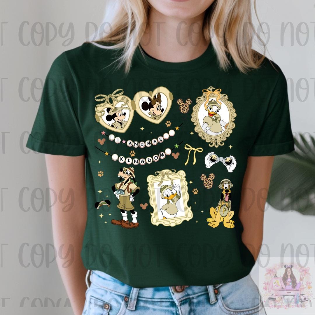Coquette Bow Locket Mouse and Friends Safari Shirt