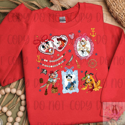 Retro Mouse & Friends Pirate Mashup Shirt