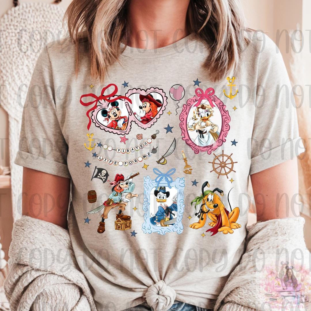 Retro Mouse & Friends Pirate Mashup Shirt