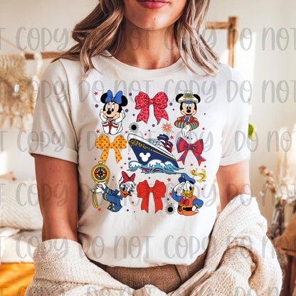 Cruise Coquette Bow Magical Mouse and Friends Shirt