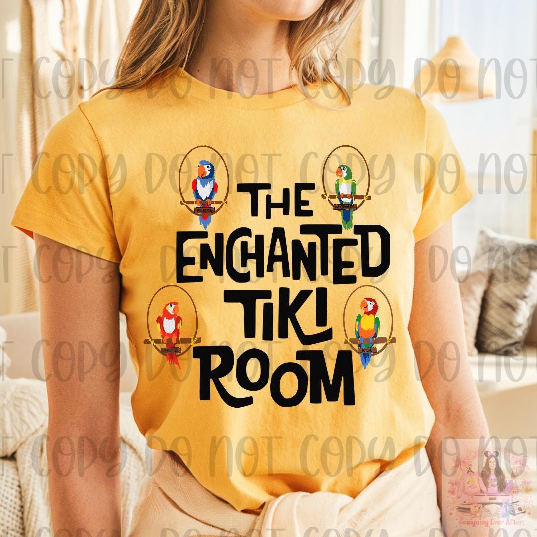 Fun Tiki Room All The Birds Sing Words Shirt
