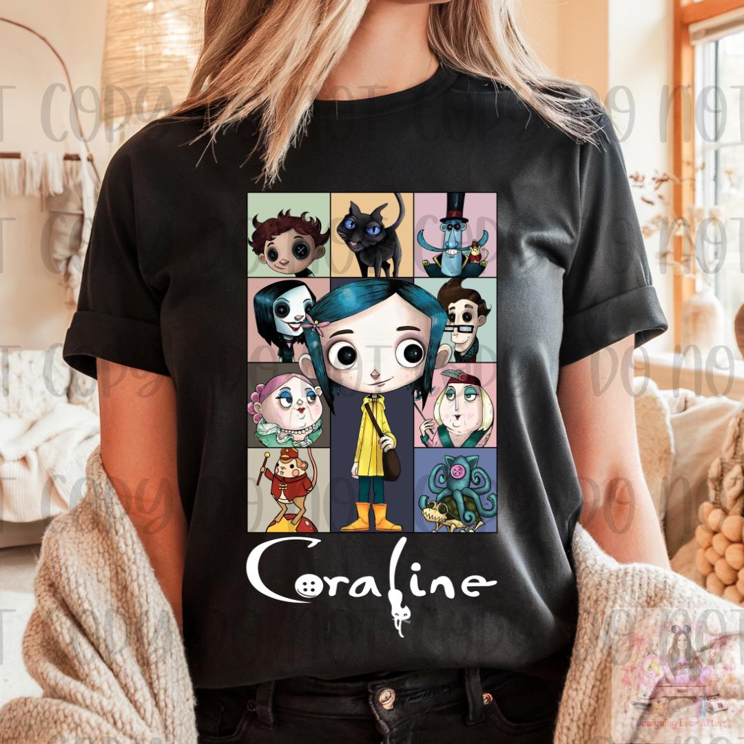 Coraline Cartoon Spooky Doll Movie Shirt