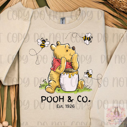 Honey Co. Est. 1926 Adorable Bear with Honey and Bee Shirt