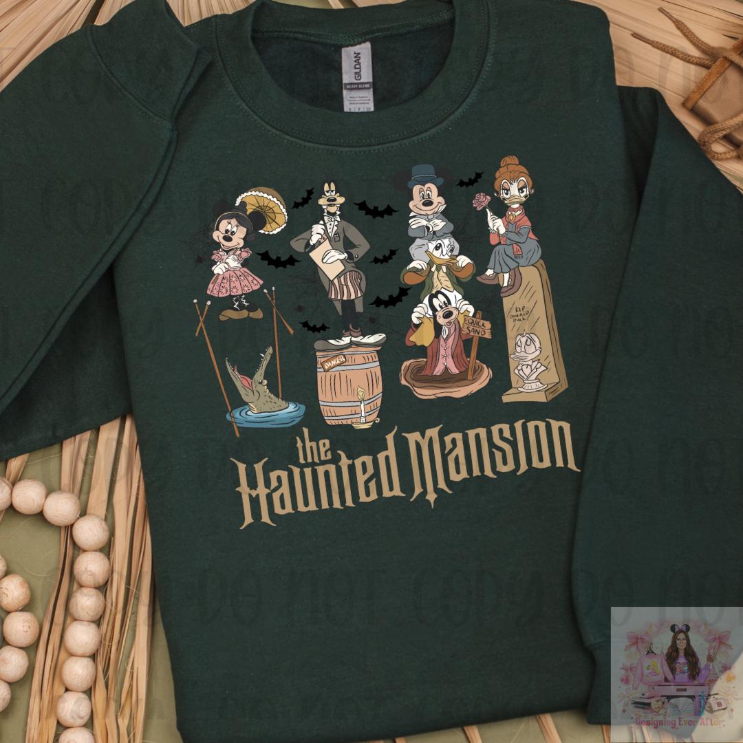 Cute Haunted House Shirt, Mouse and Friends Stretching Room Shirt