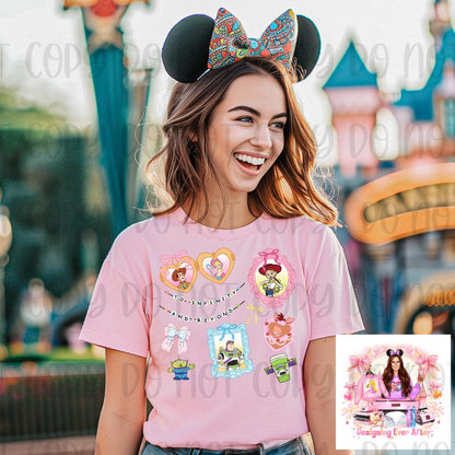Coquette Locket and Charm Bracelet Bow Toy Friends Shirt