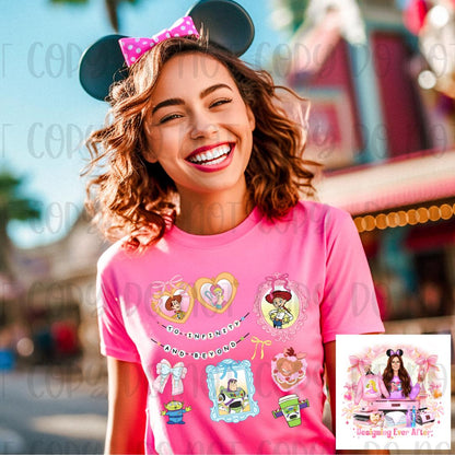 Coquette Locket and Charm Bracelet Bow Toy Friends Shirt