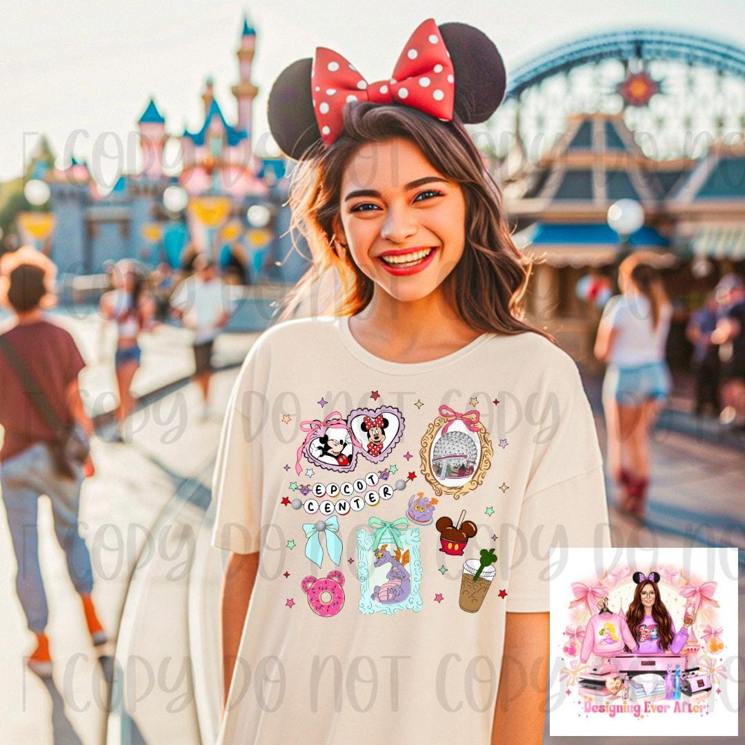 Coquette Locket and Charm Bracelet Bow Mouse and Friends Shirt