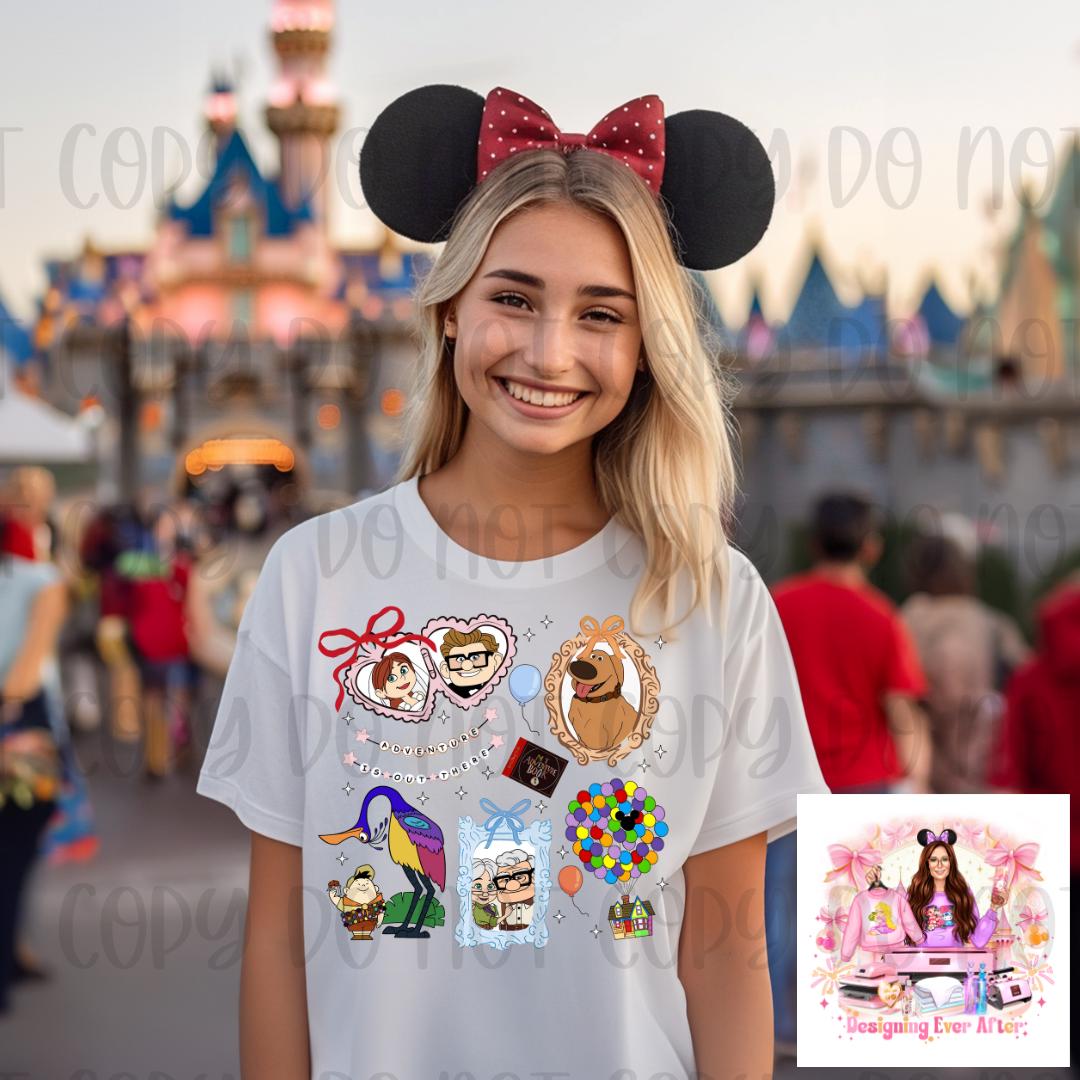Coquette Locket and Charm Bracelet Frame Adventure is Out There Shirt
