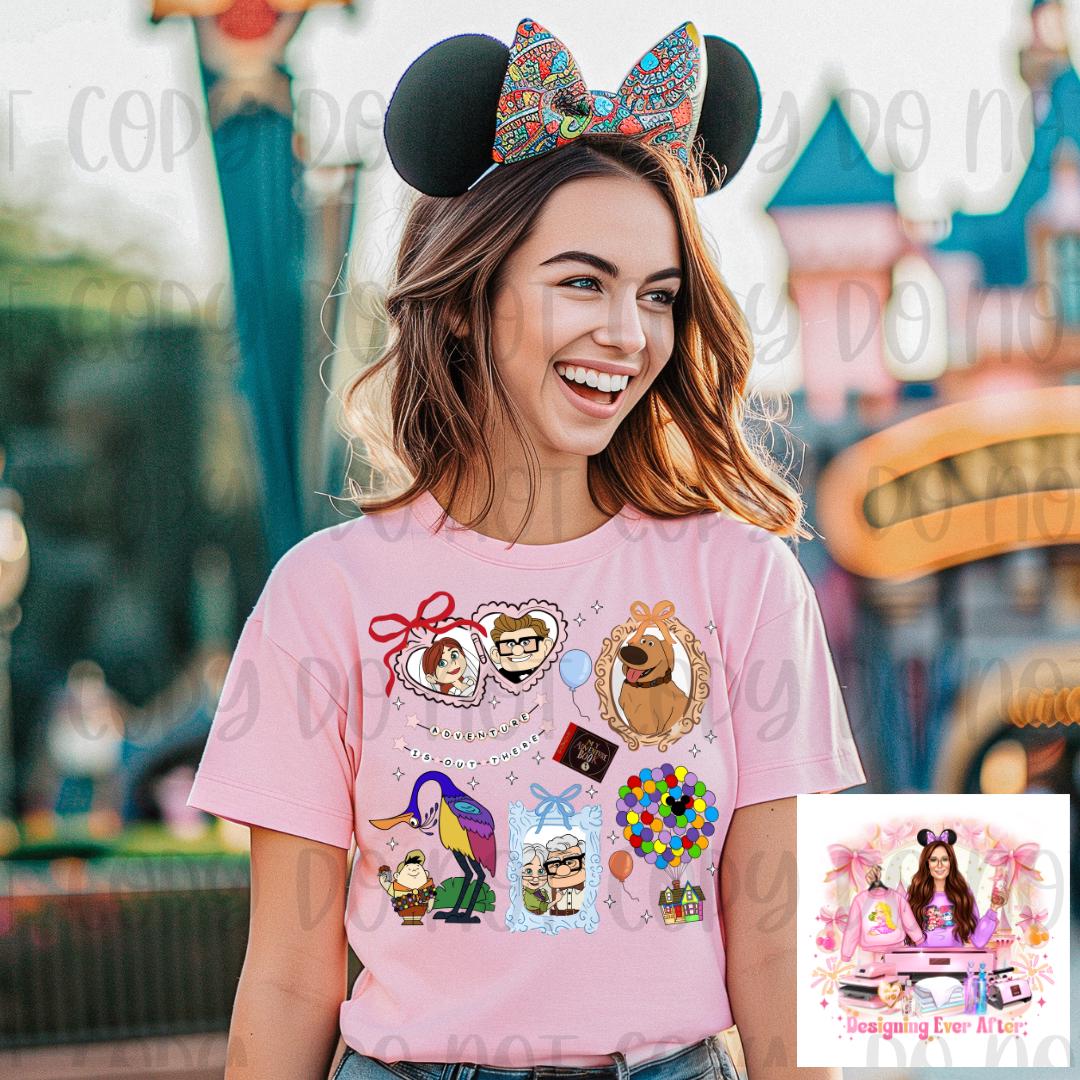 Coquette Locket and Charm Bracelet Frame Adventure is Out There Shirt