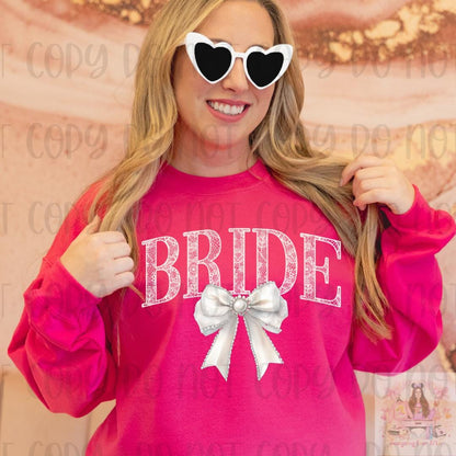 Coquette Bow Wedding Bride to Be Shirt