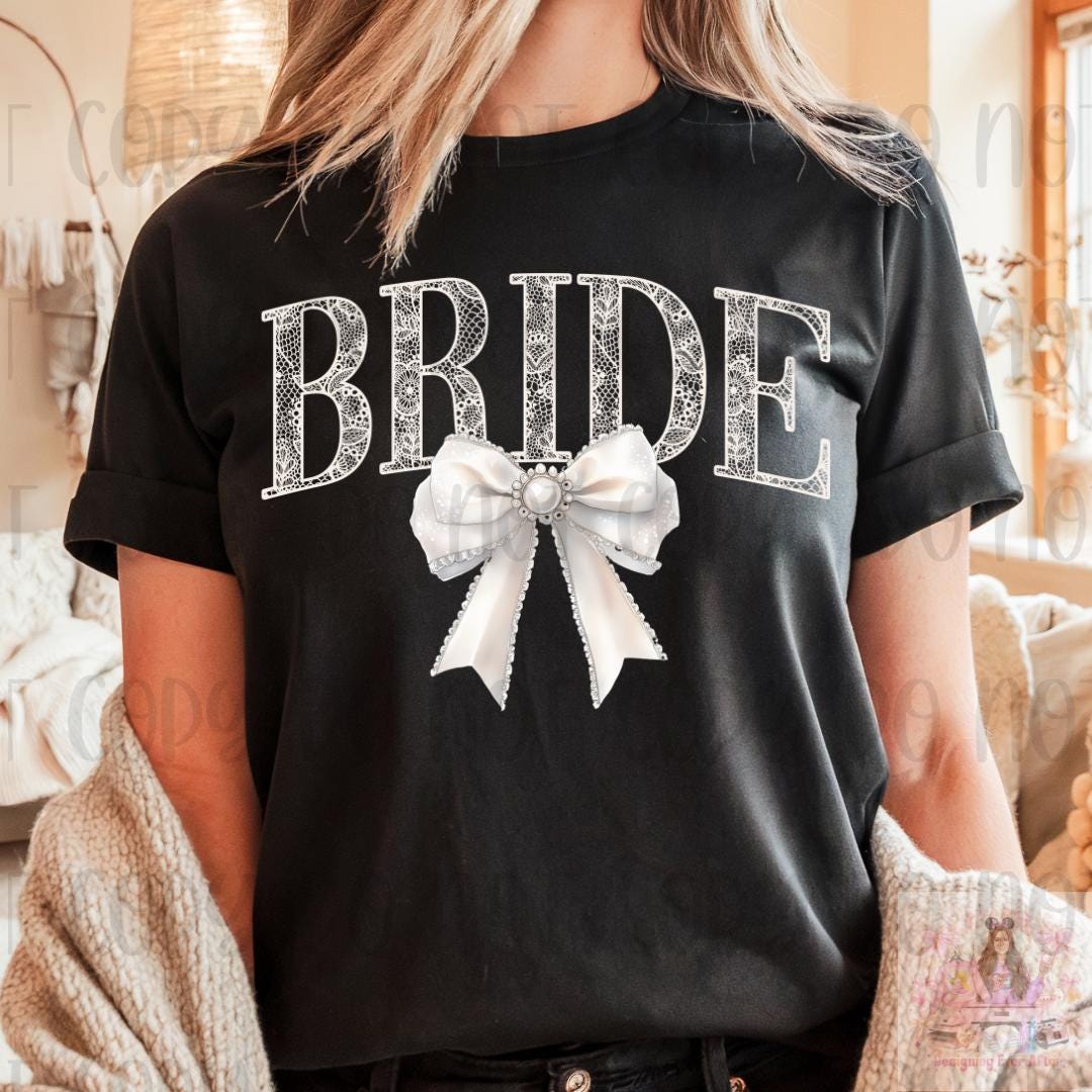 Coquette Bow Wedding Bride to Be Shirt