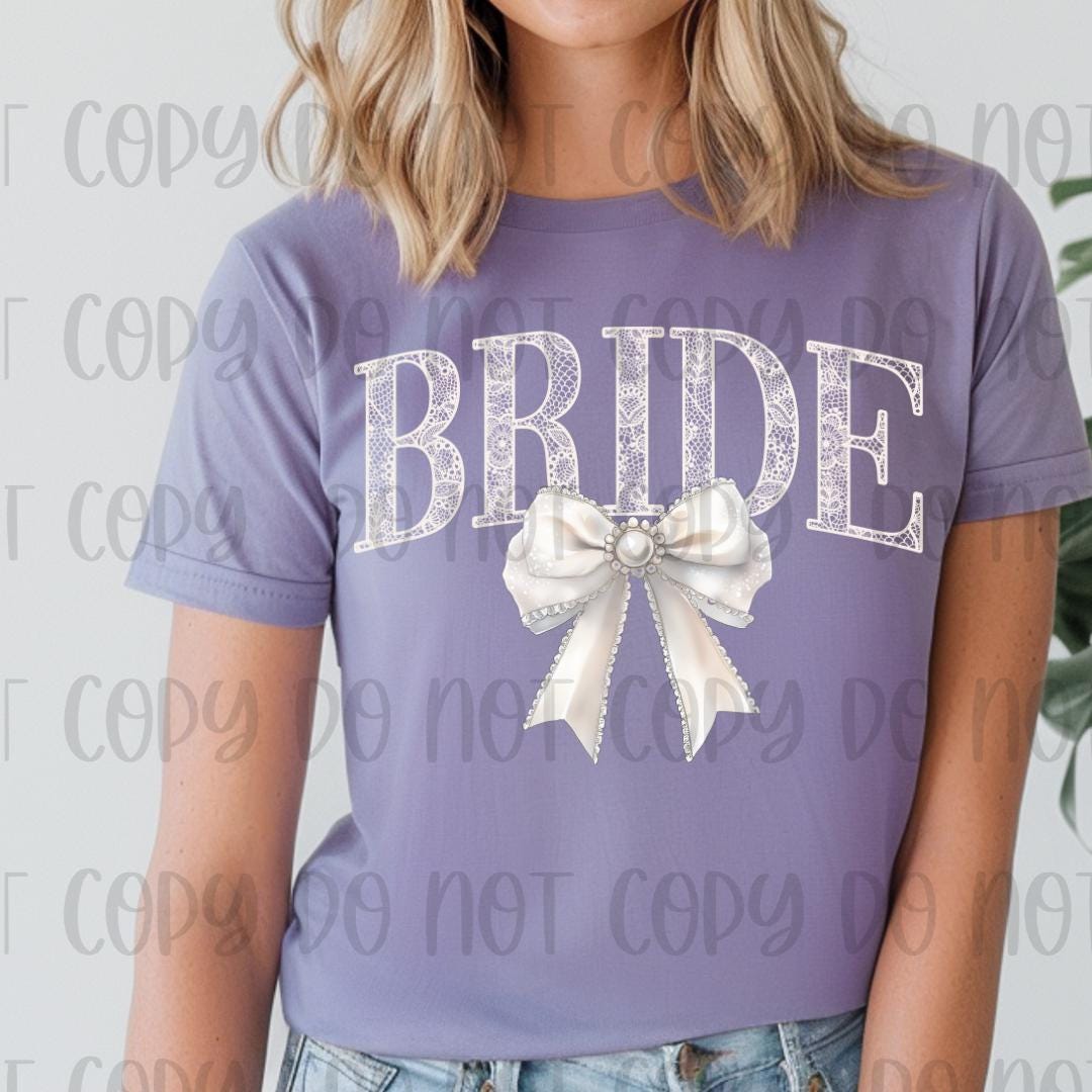 Coquette Bow Wedding Bride to Be Shirt
