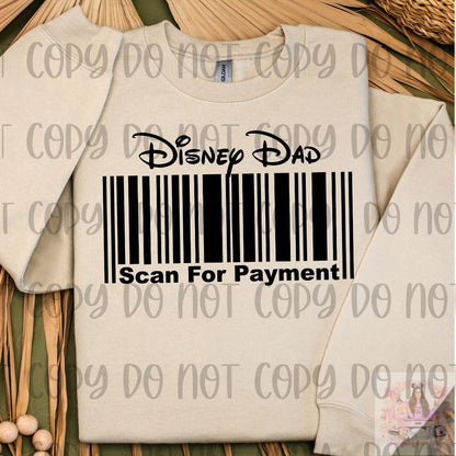 Dad Scan For Payment Mouse Family Trip Dad Shirt