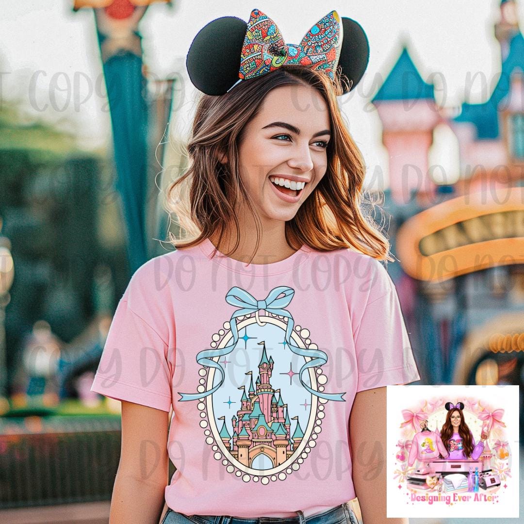Fairytale Magical Castle Coquette Bow Frame Shirt